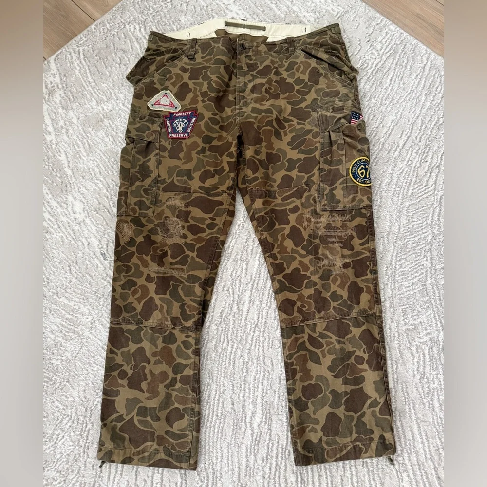 Polo Ralph Lauren Duck Camo Cargo Pants – Size 40x30 - Picture 1 of 11